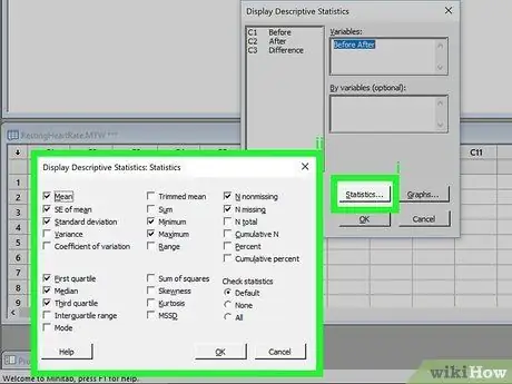 Utilice Minitab Paso 8