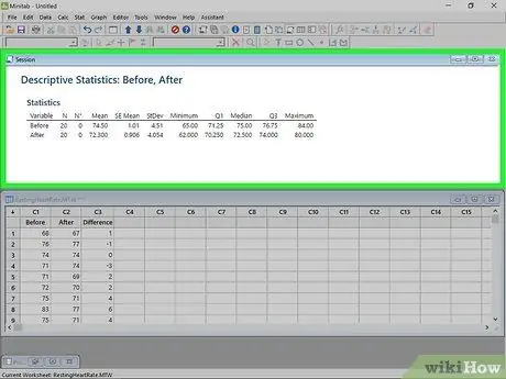 Uporabite Minitab 9. korak