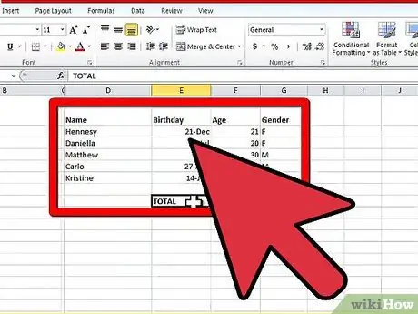 Verdelen in Excel Stap 4