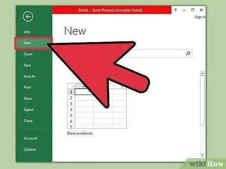 Crea una sequenza temporale in Excel Passaggio 1