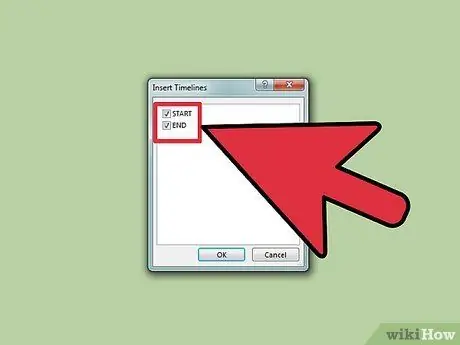 Sukurkite laiko juostą „Excel“10 veiksme