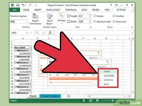 Excel -də bir zaman çizelgesi yaradın Adım 11