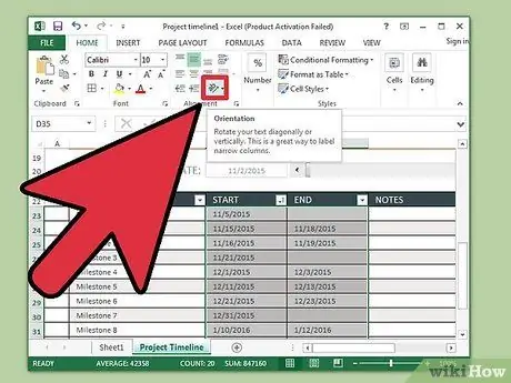 Cree una línea de tiempo en Excel Paso 17