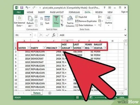 Lag en tidslinje i Excel Trinn 6