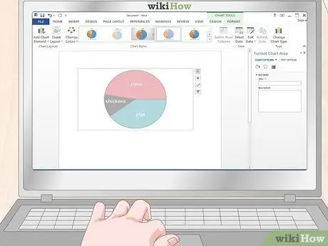 Sukurkite skritulinę diagramą 13 veiksmas