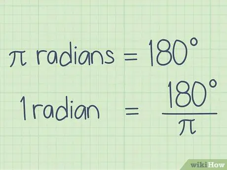 I-convert ang Mga Radian sa Mga Degree Hakbang 1