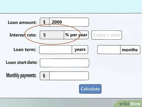 Calculer les versements du prêt Étape 3