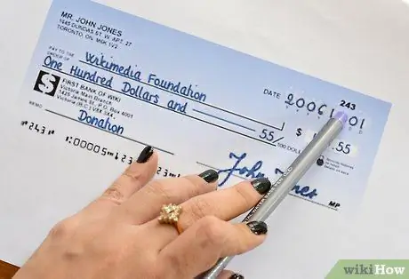 Lees een cheque Stap 2