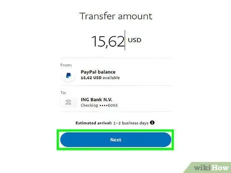 Pénzátutalás a PayPal -ról bankszámlára 17. lépés