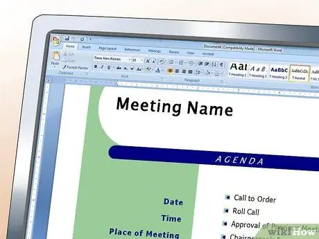 Write an Agenda for a Meeting Step 9