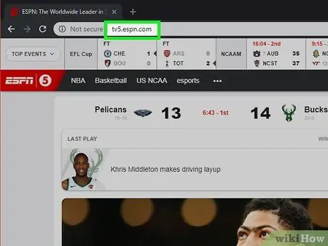 Kyk ESPN Online Stap 1