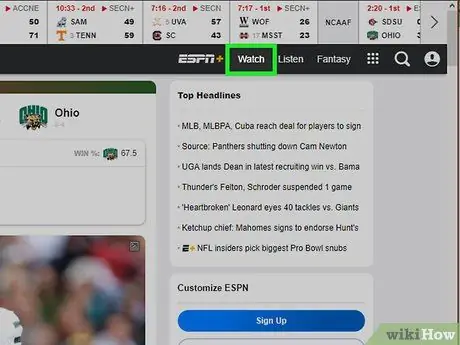 Oglądaj ESPN Online Krok 2