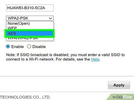 Adicionar uma senha à sua conexão de Internet sem fio (WiFi) Etapa 4