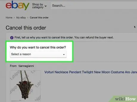 በ eBay ደረጃ 41 ላይ ትዕዛዝን ይሰርዙ