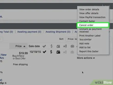Anulați o comandă pe eBay Pasul 6