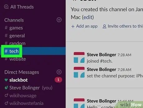 Formater le code sur Slack sur PC ou Mac Étape 2