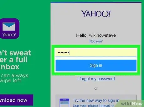 Yahoo törlése! Számlák 3. lépés