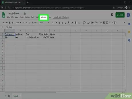 Create a Mailing List from a Google Docs Spreadsheet Step 26