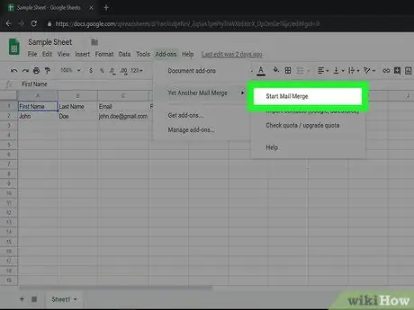 Tsim Cov Npe Xa Ntawv los ntawm Google Docs Spreadsheet Step 28