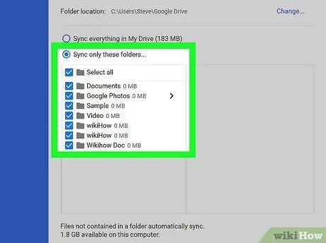 Google Drive synchroniseren Stap 16