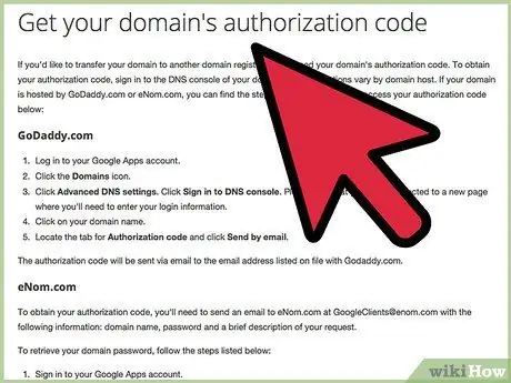 Transfer a Domain Step 9