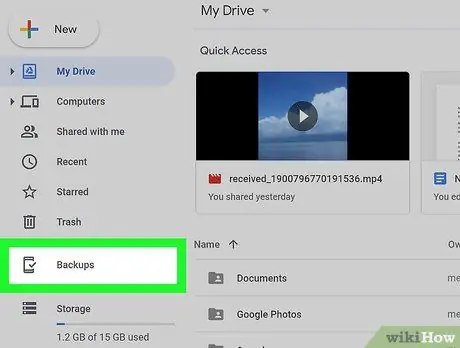 Shkarkoni një kopje rezervë nga Google Drive Hapi 2