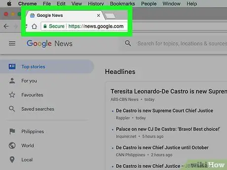 Personalizza Google News Passaggio 1