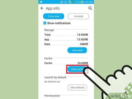 Limpar arquivos temporários da Internet em dispositivos Android, etapa 5