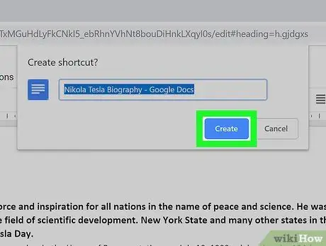 Creați o comandă rapidă pentru desktop pentru Google Docs pe PC sau Mac Pasul 8