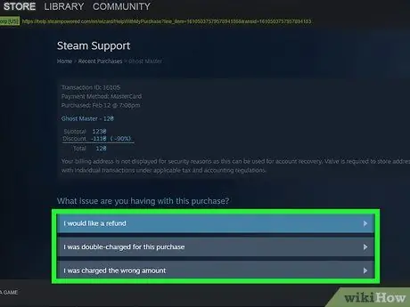 Zwrot pieniędzy za grę na Steam Krok 4