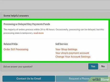 Επικοινωνήστε με την Υποστήριξη Etsy Βήμα 3