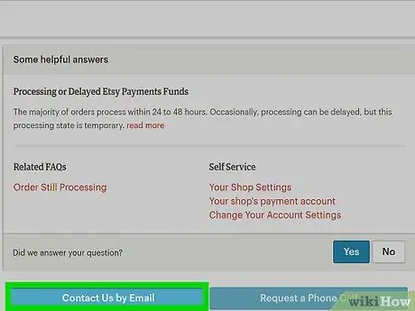 Επικοινωνήστε με την Υποστήριξη Etsy Βήμα 4