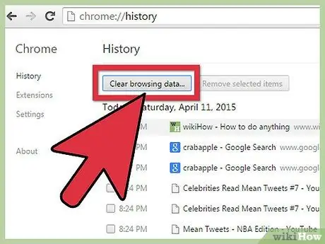 Kosongkan Baru Ditutup di Google Chrome Langkah 11