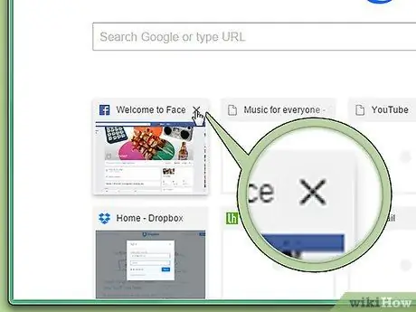 Cancella Chiuso di recente in Google Chrome Passaggio 2