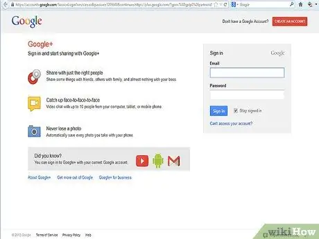 Opret en Google -profil Trin 1