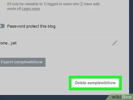 Tumblr 7. Adımda Bir Blogu Sil