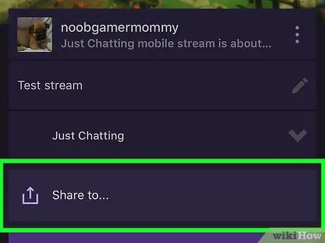 Započnite streaming na Twitchu na iPhoneu ili iPadu Korak 8