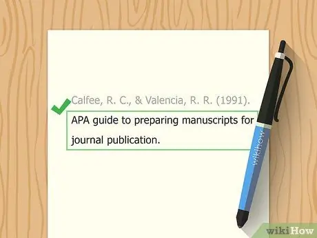 Cite Multiple Authors in APA Step 5