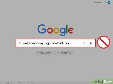 Смотрите Monday Night Football онлайн, шаг 1