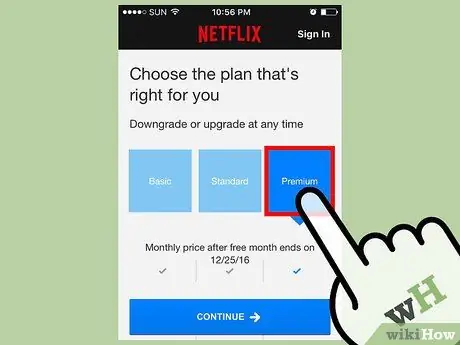 Užsiregistruokite „Netflix“22 veiksmui