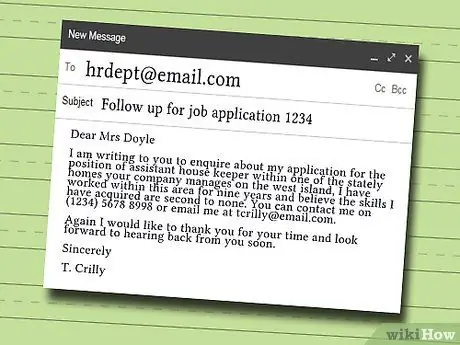 Write a Follow Up Email for a Job Application Step 7