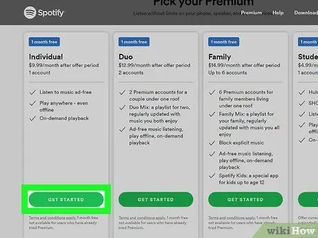 Nhận bản dùng thử miễn phí Spotify Premium Bước 2