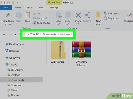 Apri un file zip Passaggio 2