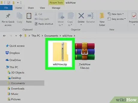 Abra un archivo zip Paso 3