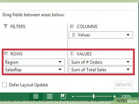 Créer des tableaux croisés dynamiques dans Excel Étape 09