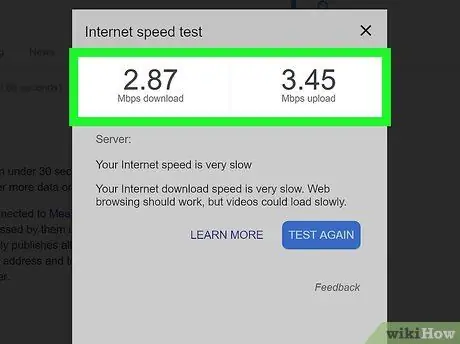 Verificați viteza internetului Pasul 4