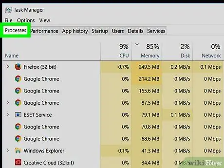 Programmi sundimine sulgema (Windows) 2. samm