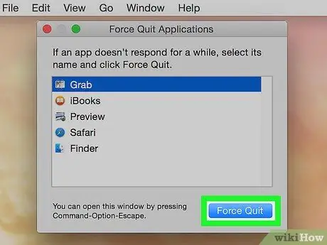 Forza l'uscita da un'applicazione in Mac OS X Passaggio 4