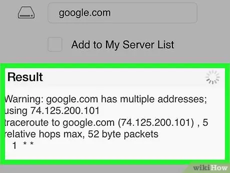 Keresse meg a webhely IP -címét 19. lépés