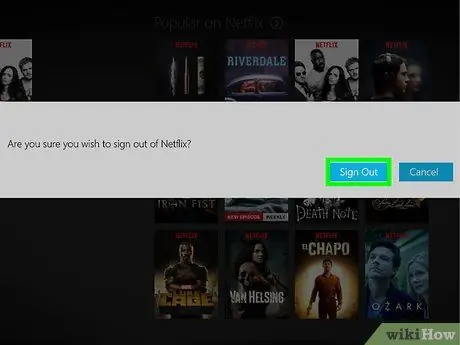 Keluar dari Netflix di TV Langkah 5